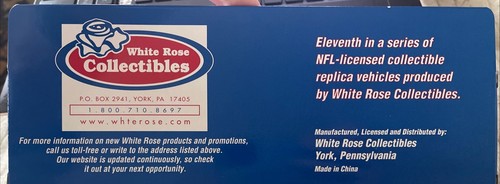 NFL Washington Redskins 2000 Tractor-Trailer Lmtd Ed. White Rose 1/80 NIB - Picture 5 of 5