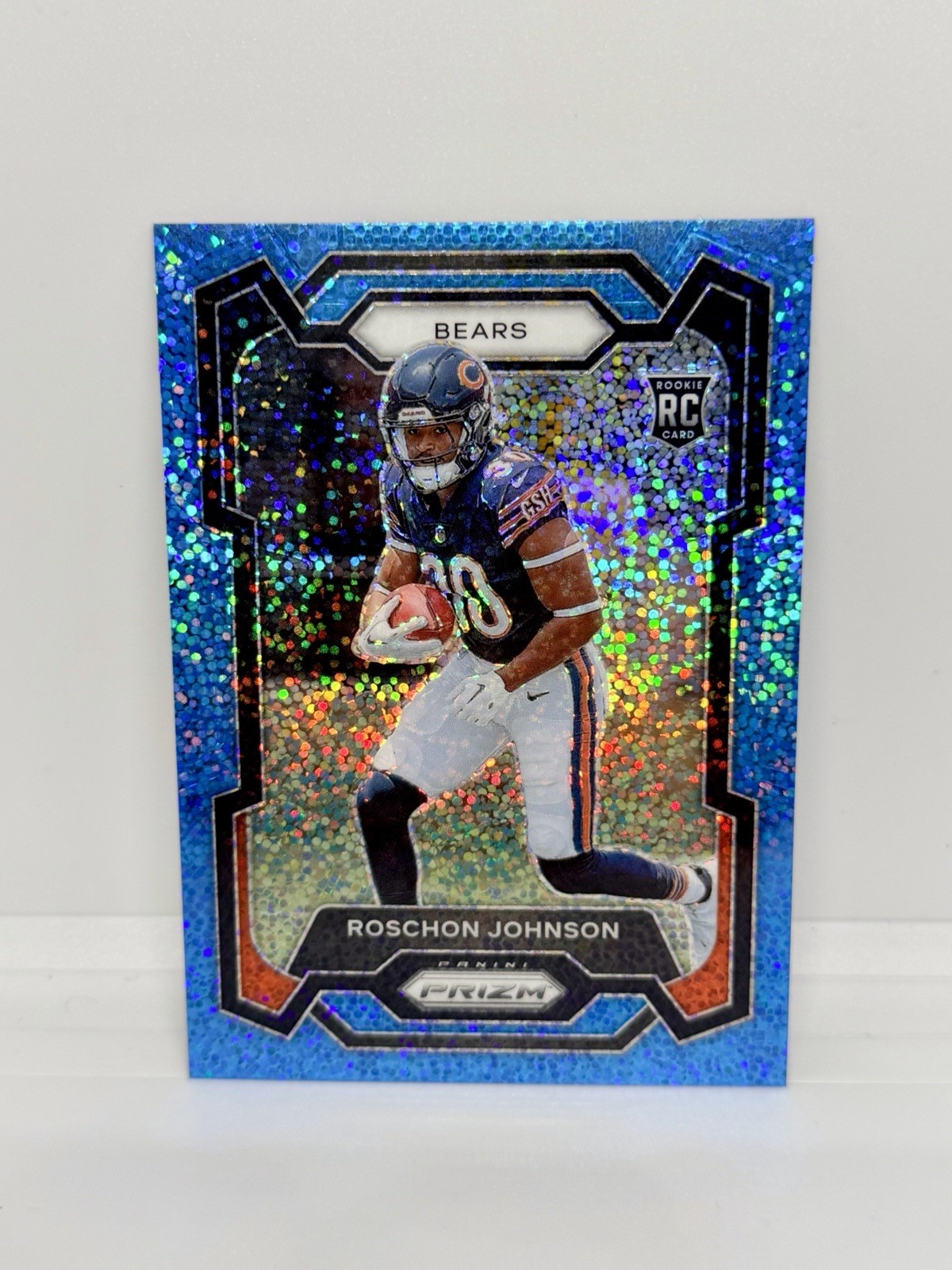 ROSCHON JOHNSON Rookie 2023 Panini Prizm Blue Sparkle /96 Chicago Bears RC #314