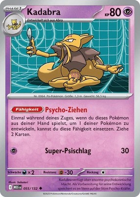 Kadabra 055/132 Me01: Mega Evolution Reverse Holo