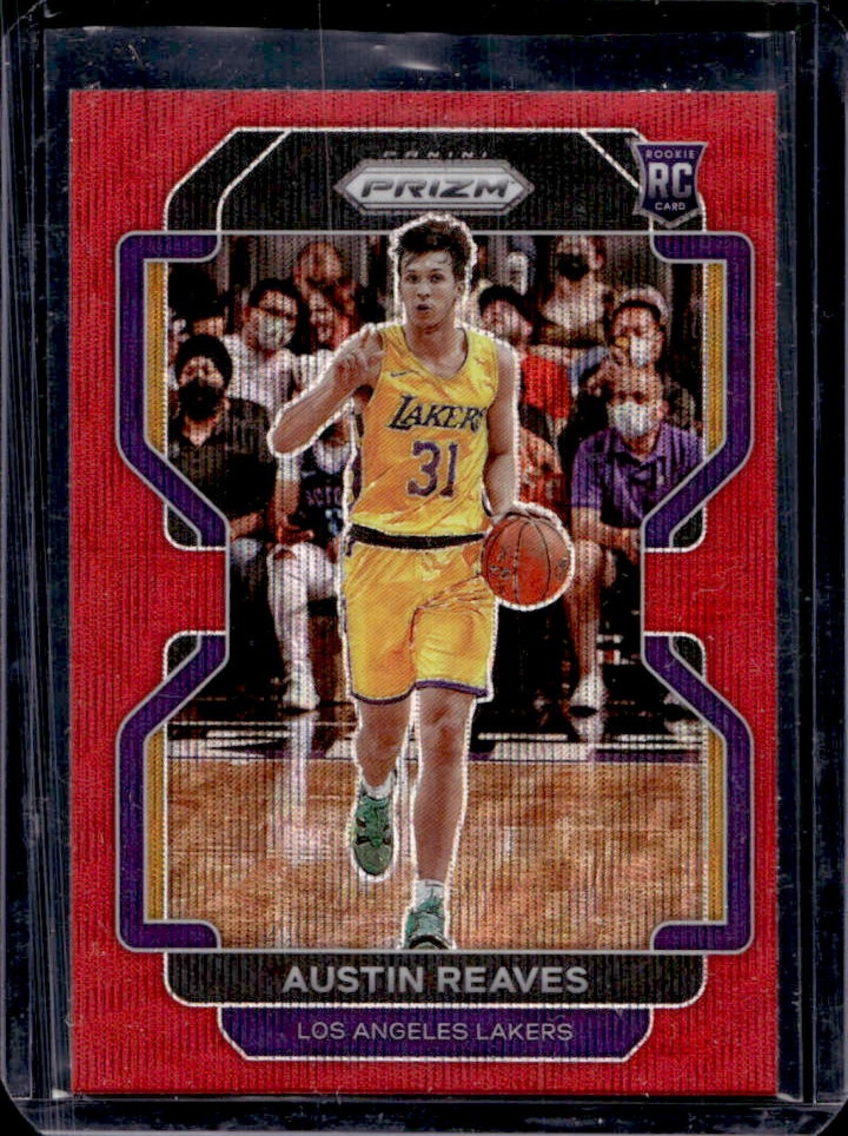 2021-22 Prizm Austin Reaves RC Ruby Wave Rookie #165 Lakers