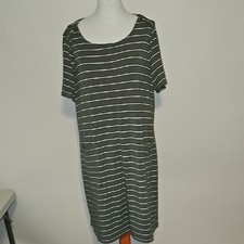 Talbot's Striped Short Sleeve French Terry Dress Sz XLP
