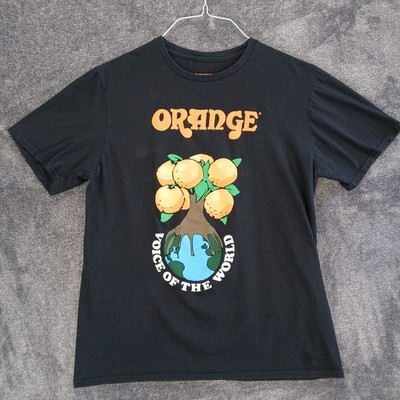 Orange Amps Tree T Shirt Adult Medium FLAW Black Voice of the World Cotton Retro