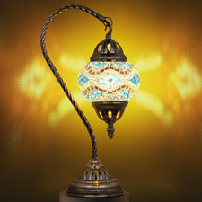 Tiffany Lamp Morrocan Table Lamp with Vintage Style, Handmade Turkish Mosaic Lam
