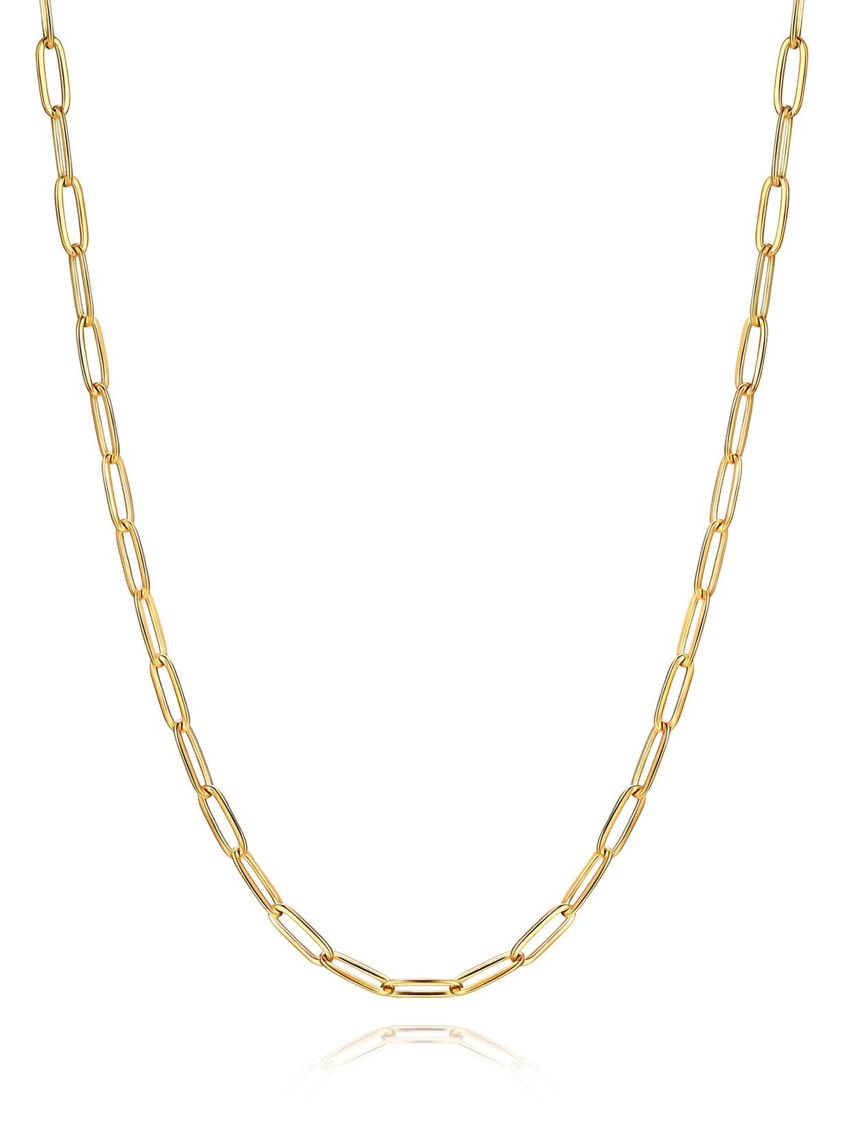 Chaîne pour femme fine 3mm acier inoxydable chaine collier pendentif maille argentée