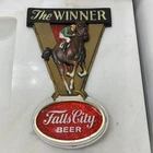 Vintage Falls City Brewing Co. Beer 1968 Plastic Sign “The Winner” Horse 17.5”