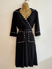 BNWT Joseph Ribkoff Monochrome Wrap Dress Size 10 RRP £232