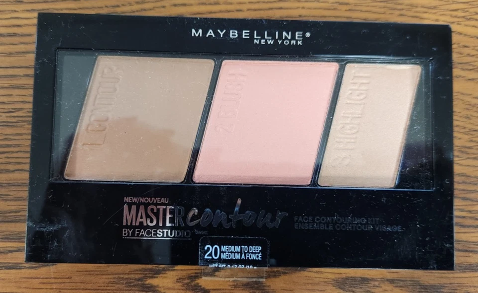 2PC NEW MAYBELLINE FACESTUDIO MASTER FACE CONTOURING MEDIUM TO DEEP, 0.35 OZ EA - Image 2 of 4
