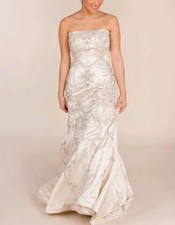 Vintage Couture Lazaro 3617 Ivory Silk Sz 10 ...