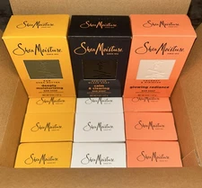 Lot of 12 Shea Moisture Bars*Daily Hydration*Glowing*Calm & Clearing 8oz. Each
