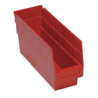 QUANTUM STORAGE SYSTEMS QSB201RD Shelf Bin,Red,Polypropylene,6 in 2ZMR7