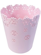 Wastebasket Hollow Flower Shape Plastic Lidless Wastepaper Baskets Trash Can
