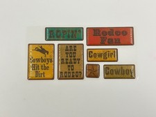 Western Rodeo Cowboy Stickers 7 Pcs Scrapbooking Cardmaking