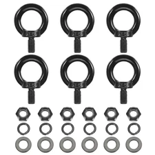 6Pcs M8x15mm 304 Stainless Steel Lifting Shoulder Eye Bolt with Nut Washer Set