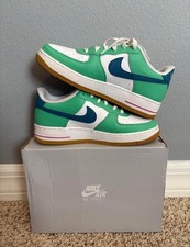 Nike Air Force 1 LV8 BG Unisex Kids White/Green/Blue Sneaker 7Y FJ4613-100