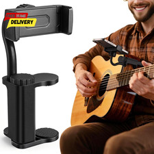 Guitar Phone Holder,360 Rotatable Guitar Phone Mount, Adjustable for 2.36-4.13In