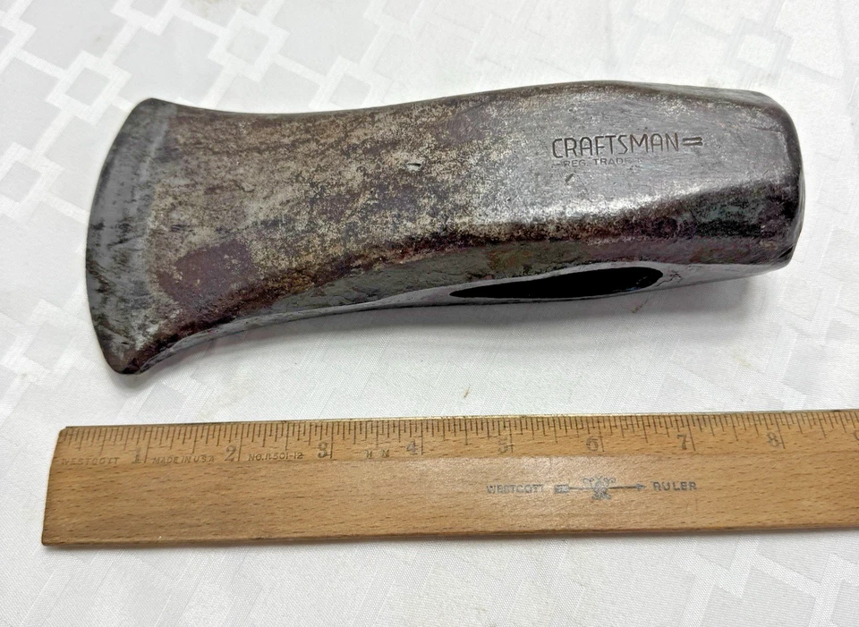 Cabezal de boca divisor vintage Craftsman 6 lb 8" de largo 3-3/4" borde cortado hacha EE. UU. Foto 3 de 4