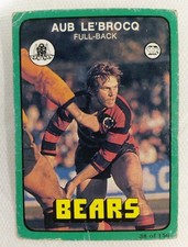 1978 SCANLENS RUGBY LEAGUE Aub Le'Brocq Card #38 North Sydney Bears 