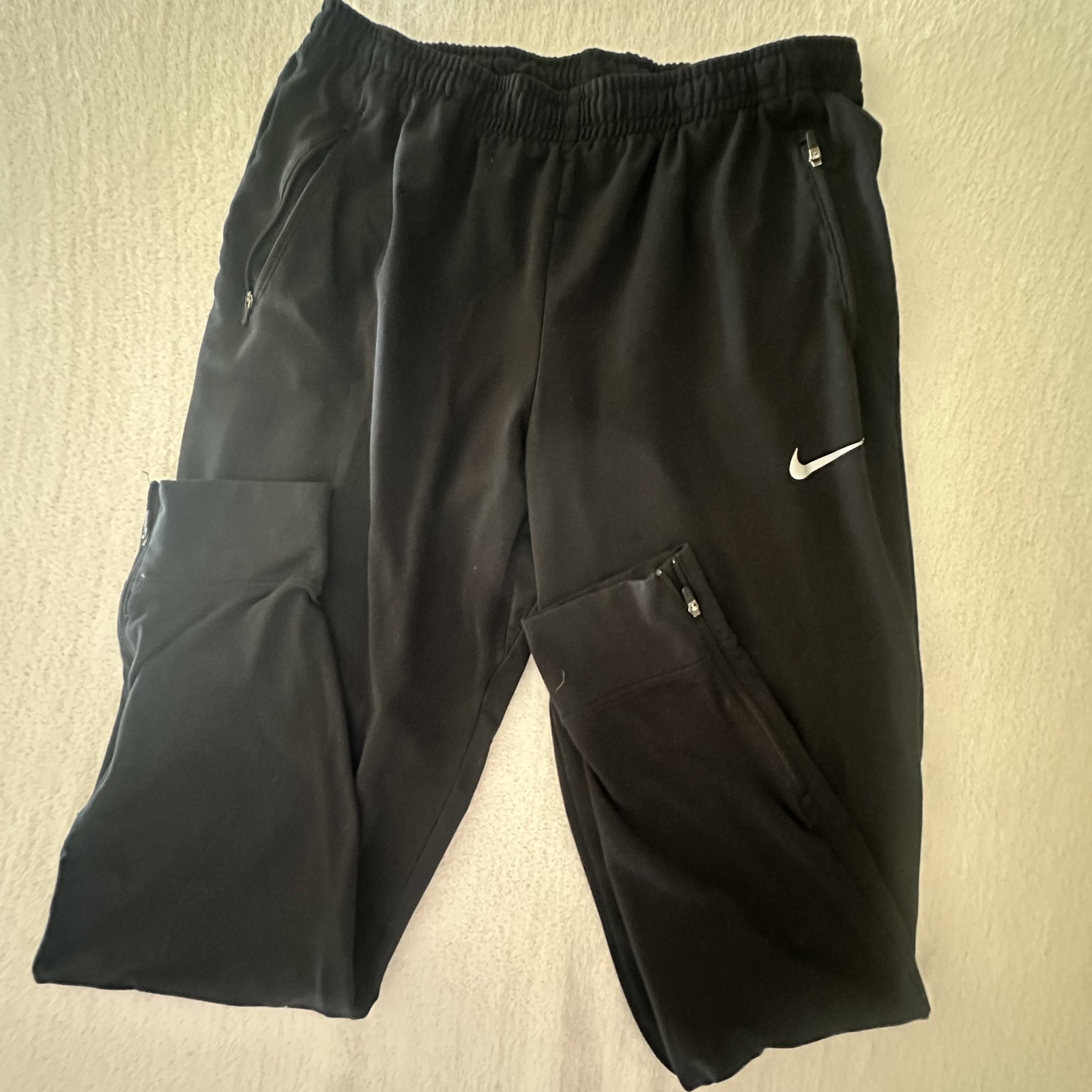 Nike Dri-FIT Black Athletic Jogger Pants Men's Large