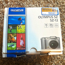 Olympus SZ-12 Compact Digital Camera 14MP 24x Zoom Black w/ Box Accs