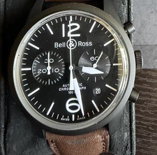 Bell & Ross Black Vintage BR126-94-SC 42mm Box & Booklet