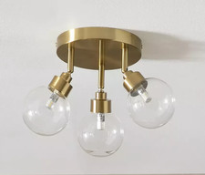 3 Light Spotlight Brass Tay Stainless Steel G9 GlobeLight 5W Home Interior Decor