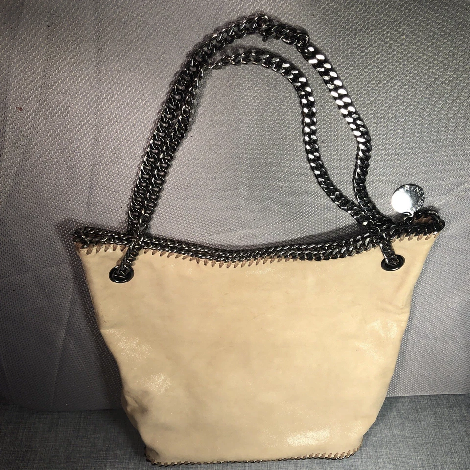 Bolso de hombro Shimmer Stella McCartney Falabella cadena plateada ciervo peludo desnudo Foto 4 de 4