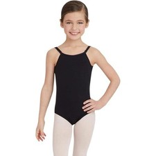 Capezio Girls Camisole Leotard Large Black