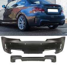 BMW 1 SERIES E82 E88 1M STYLE LOOK REAR BUMPER FOR QUAD EXHAUSTS PDC UK STOCK