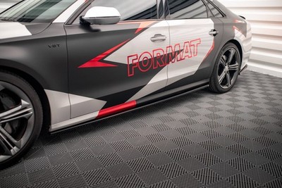 Maxton Design Seitenschweller Ansatz (Paar) V.1 passend für Audi S8 D4 schwarz H