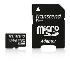 Transcend 16GB microSDXC/SDHC Class 10 Premium with Adapter Standa UK IMPORT