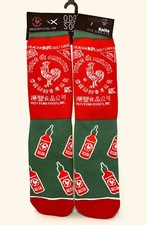 Nuevo con etiquetas Calcetines de punto Odd Sox Crew Sriracha Salsa de chile caliente 1 par se adapta a tallas 6-13