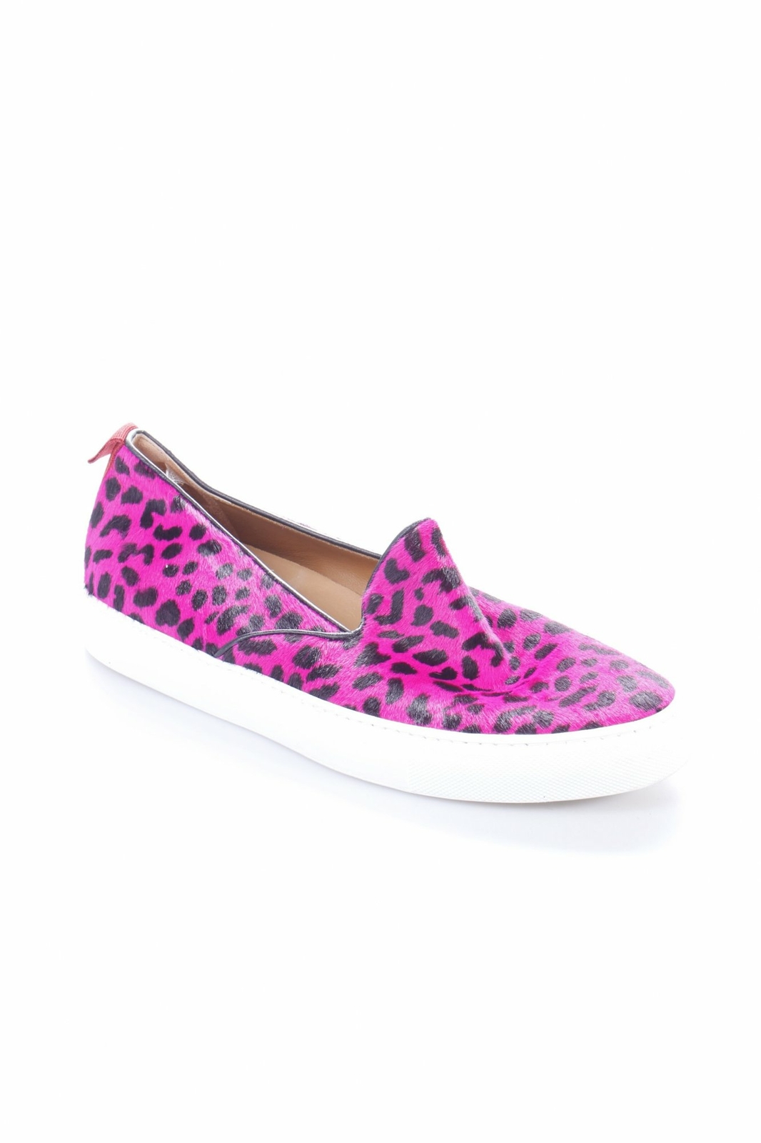 VIA ROMA 15 Schlüpfschuhe magenta-schwarz Leomuster Punk-Look Damen Gr. DE 40,5 VIA ROMA 15 Schlüpfschuhe magenta-schwarz Leomuster Punk-Look Damen Gr. DE 40,5