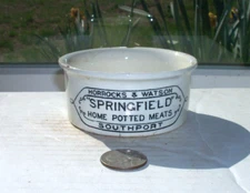 NICE  VICTORIAN POTTERY CROCK WITH LOTS OF WRITTING