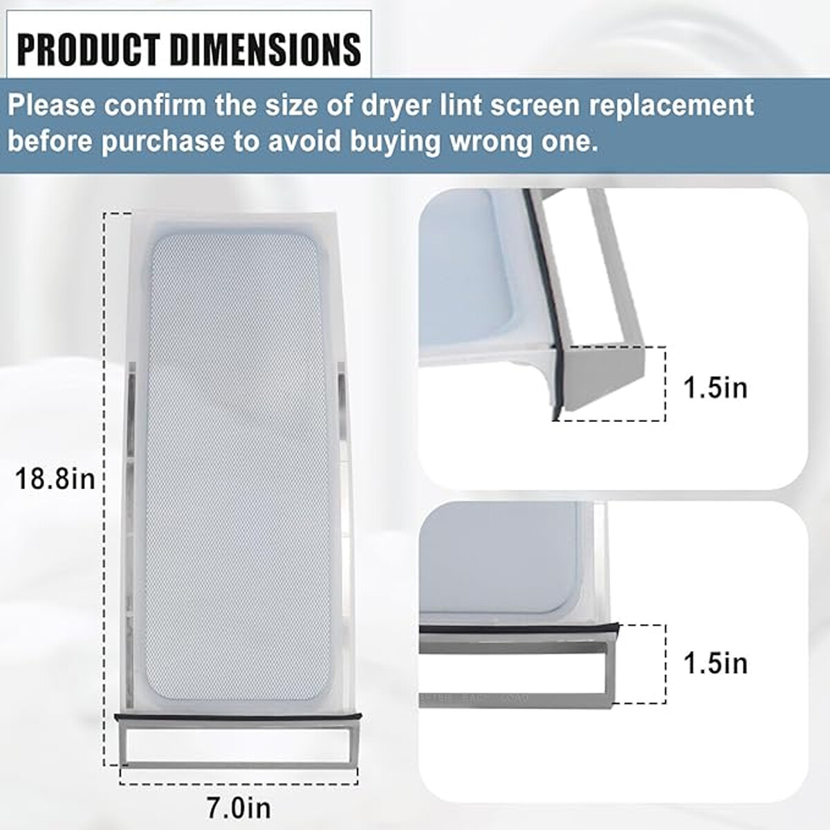 Filtro Asciugatrice Filtro Pelucchi Per Asciugatrice Kenmore/Whirlpool Impilabile - Ricambio W10828351 Asciugatrice Slim - Foto 2