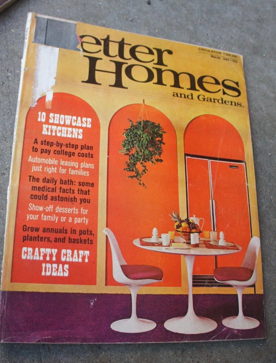 Better Homes & Gardens March 1969 Mid-Century Kitchens & Craft Ideas Magazine  -image