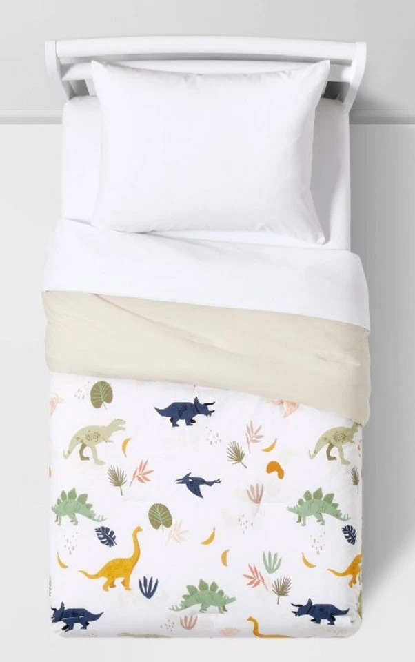 Pillowfort Dinosaur Twin Comforter Set Inc Sham New - Image 3 of 4