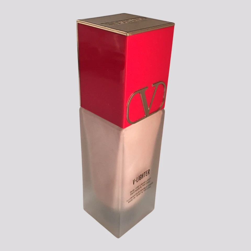 HTF Valentino V-Lighter Dual Use Liquid Face Base & Top Coat 25ml/.84 fl oz ROSA - Image 4 of 4