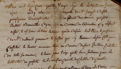 1787 Ain Gerichtsvollzieher QUIRIN beschlagnahmt in Châtillon de Cornelle gegen BELLUCHE Winzer
