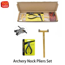 Archery Bow T Shape Square Ruler+ String Nocking Points String Nock Plier Set 1X