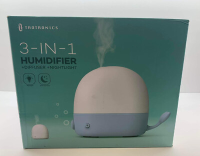 Taotronics 3-in-1 Humidifier Essential Oil Diffuser +Nightlight Quiet BPA Free