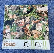 SEALED 1996 HALLMARK SPRINGBOK 1000 PC. PUZZLE CATS CATS CATS CHATS CHATS CHATS
