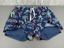 NWOT Chubbies The Neon Lights Swim Trunks w/ Liner Shortie 4 Small
