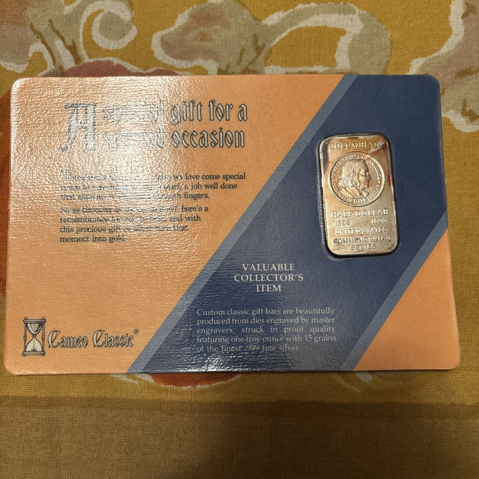 Lot Of Eight 15 Grains .999 Fine Silver Cameo Classic Proof Art Bars