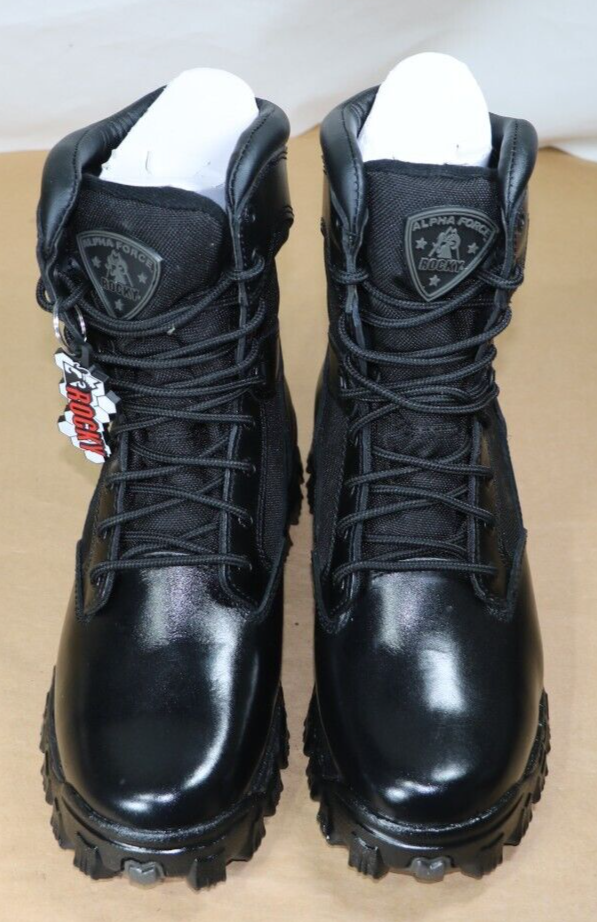 Rocky Alpha Force Boots Mens‎ Sz 11 W Black Leather Work Combat Waterproof 2165 Rocky Men main image 4