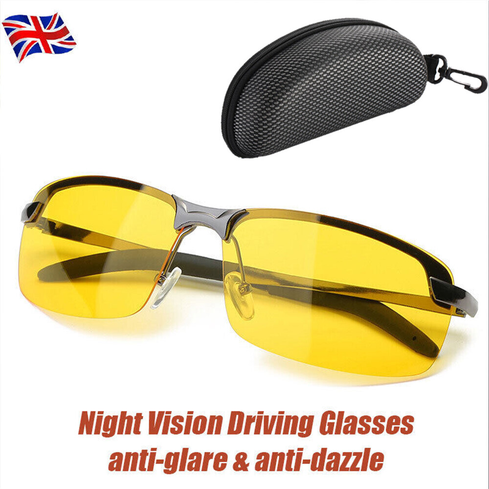 Night Driving Glasses HD Anti Glare UV400 Vision Yellow Lens