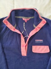 Simply Southern Pullover Womens Navy/Pink Fleece Small