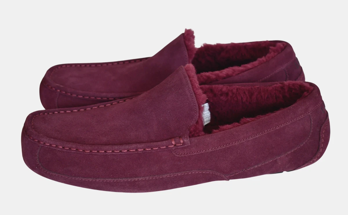 NEW UGG Men\'s Burgundy Suede Loafers Burgundy Loafers | Hackney Burgundy Suede Loafers | Loafers main image 3
