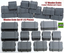 1/35 Universal Wooden Crates 7 - Value Gear Details - 12pcs Resin Stowage