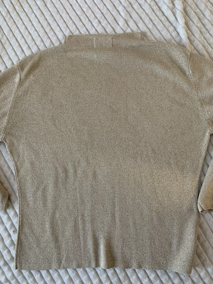 Suéter Coldwater Creek Mujer Metálico Dorado Talla Mediana Foto 4 de 4