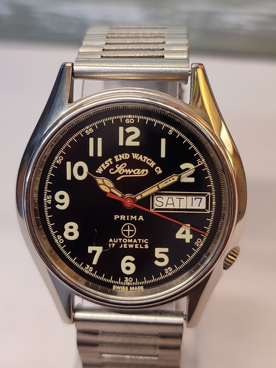 WEST END WATCH CO. SOWAR 17 JEWELS AUTOMATIC K.5969 SWISS MEN'S